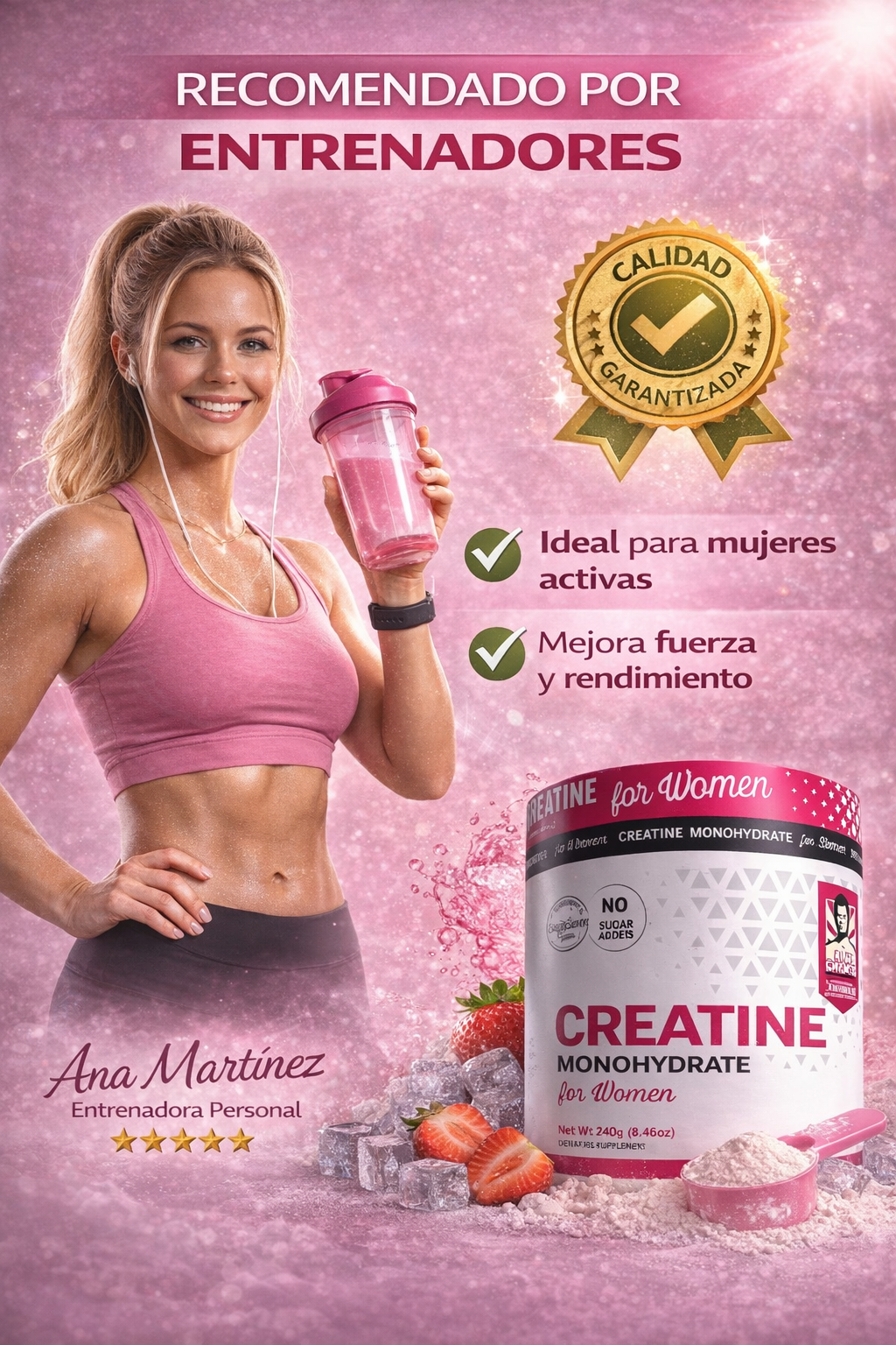 Creatina monohidratada for women