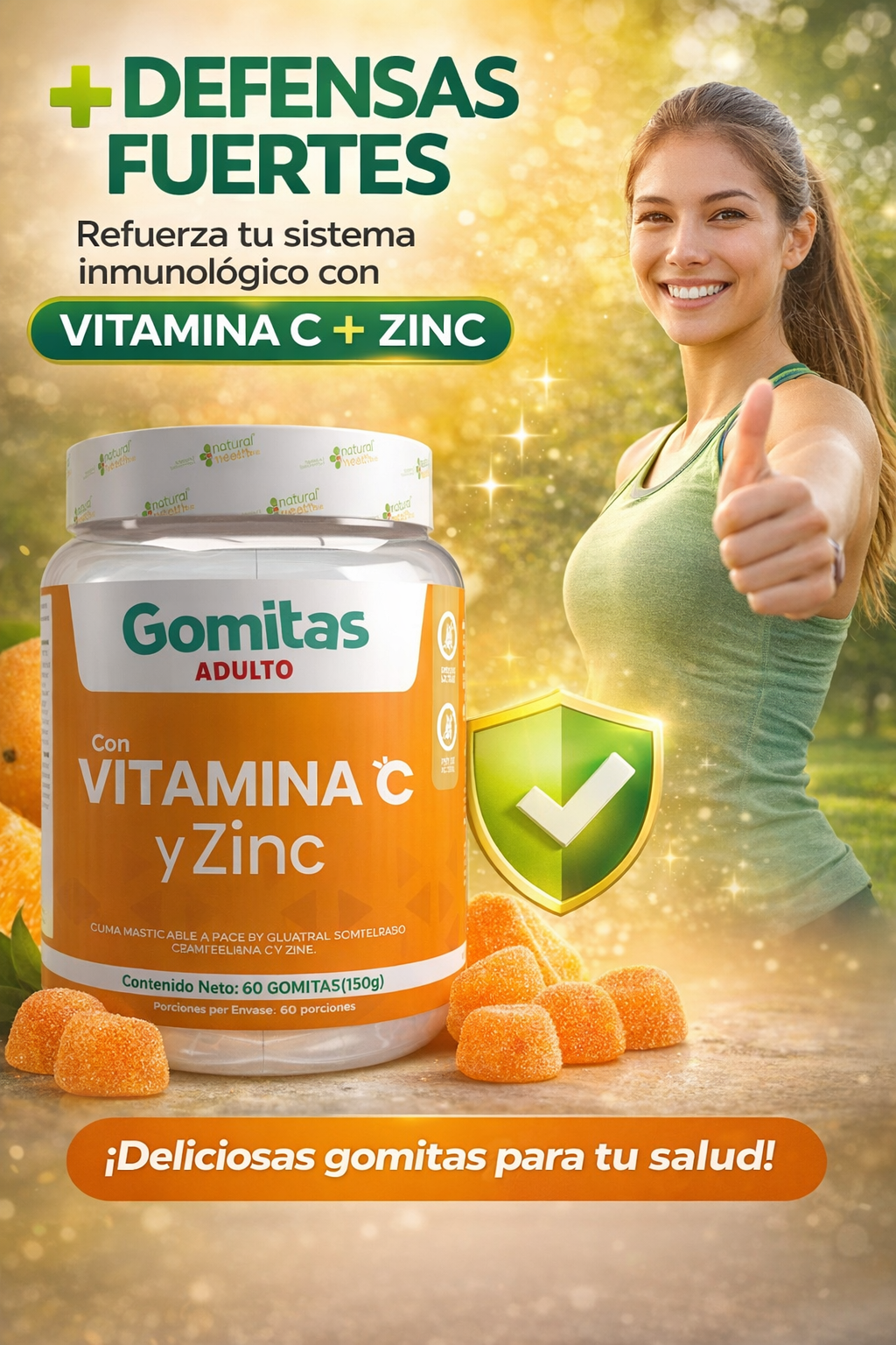 Gomitas vitamina C y Zinc