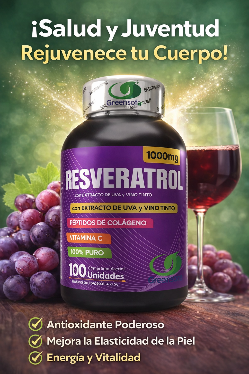 Resveratrol greensoft con registro INVIMA