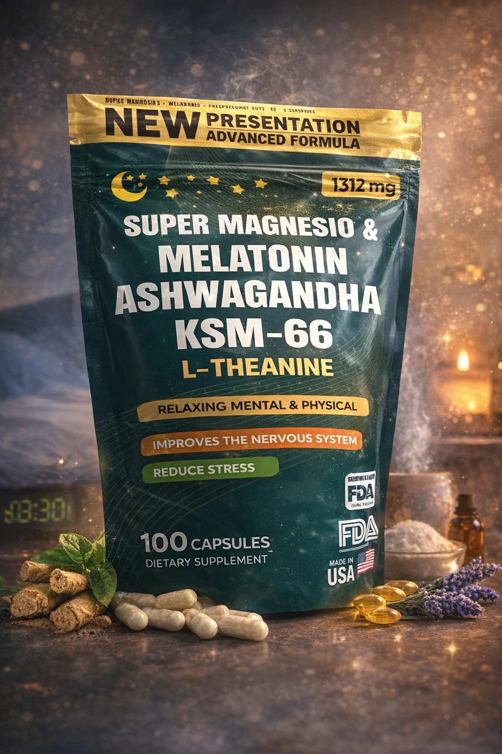 Super magnesio y melatonina ksm -66
