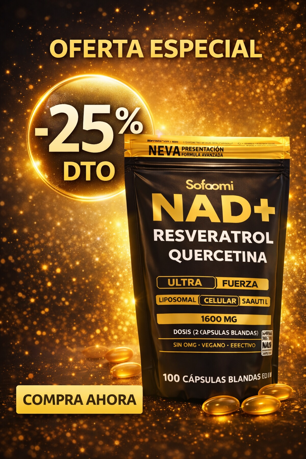 NAD + RESVERATROL QUERCETINA