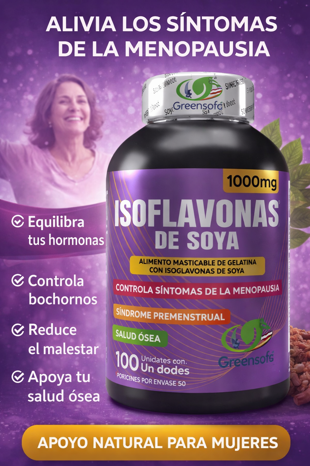 Isoflavonas de soya Greensoft