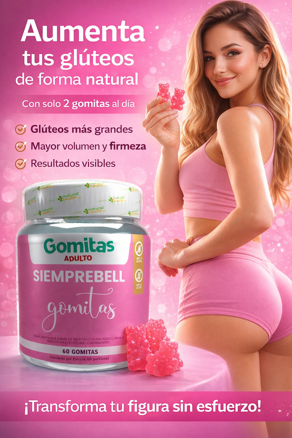 Gomitas Siemprebell Aguaje maca fenogreco