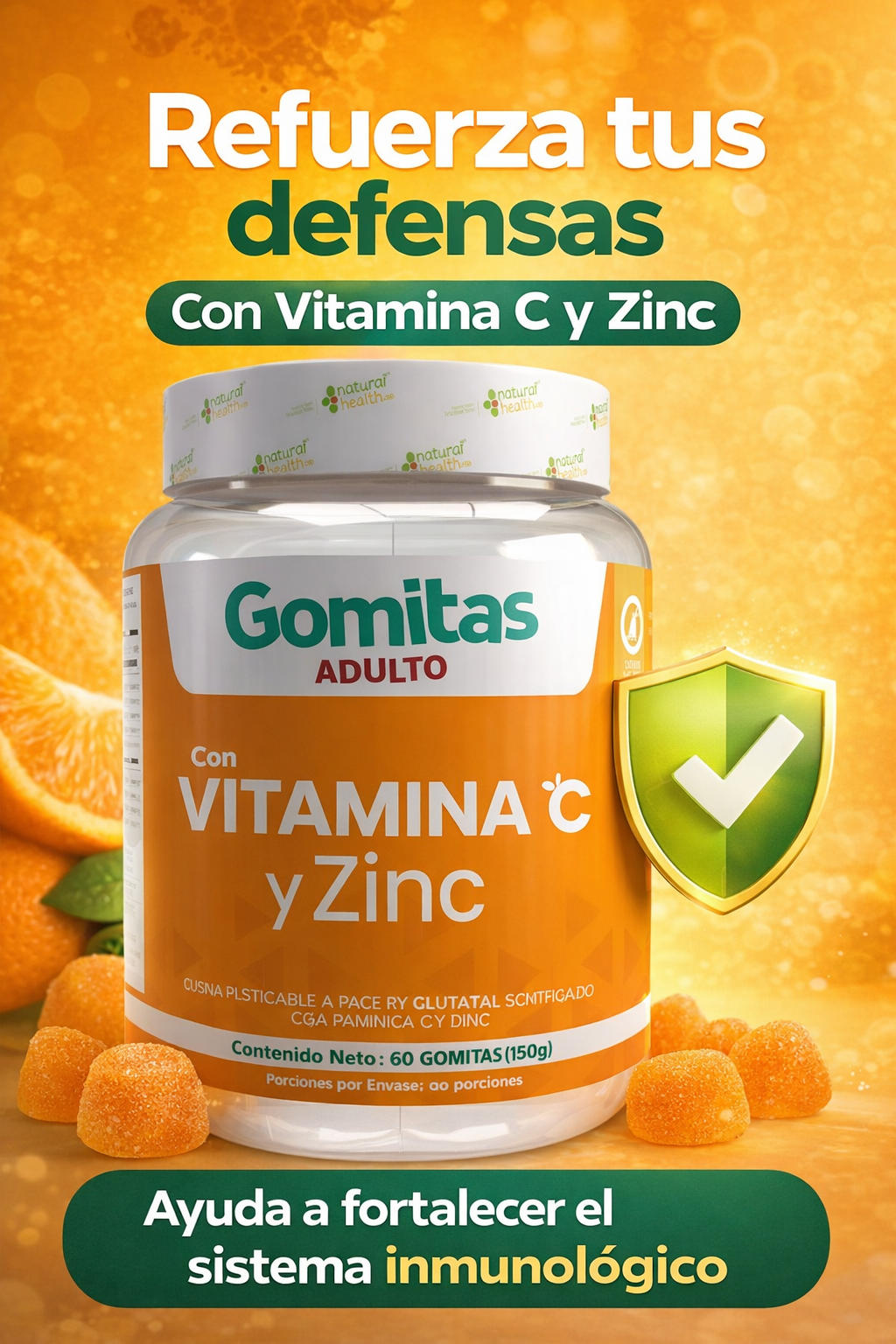 Gomitas vitamina C y  Zinc