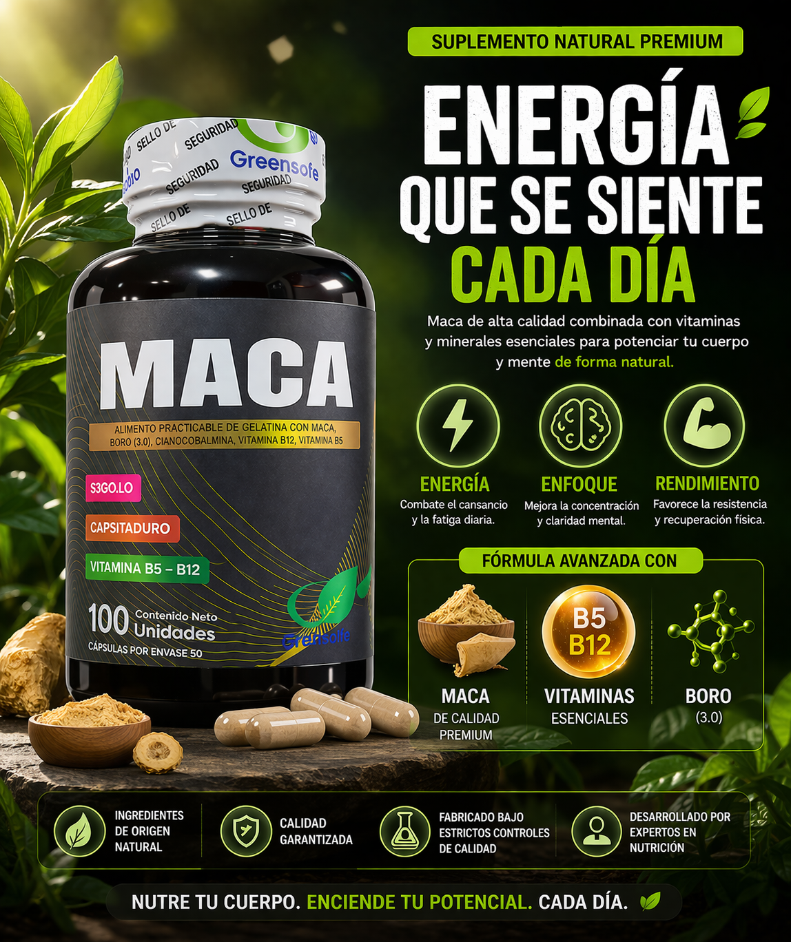Maca negra greensoft