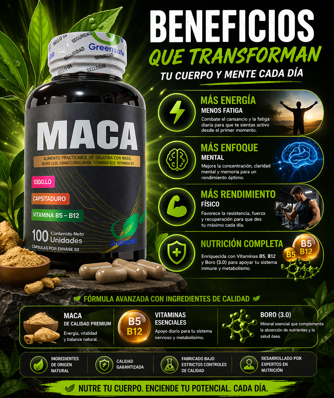 Maca negra greensoft