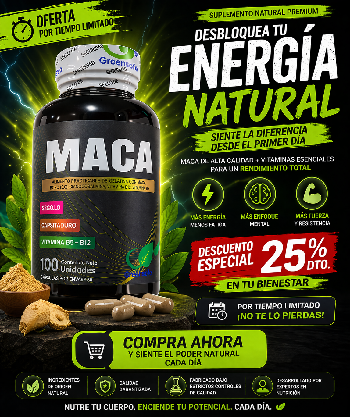 Maca negra greensoft