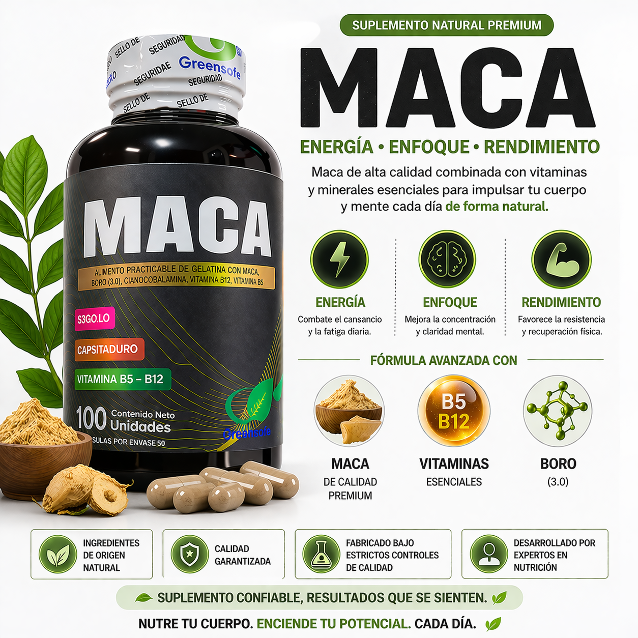 Maca negra greensoft