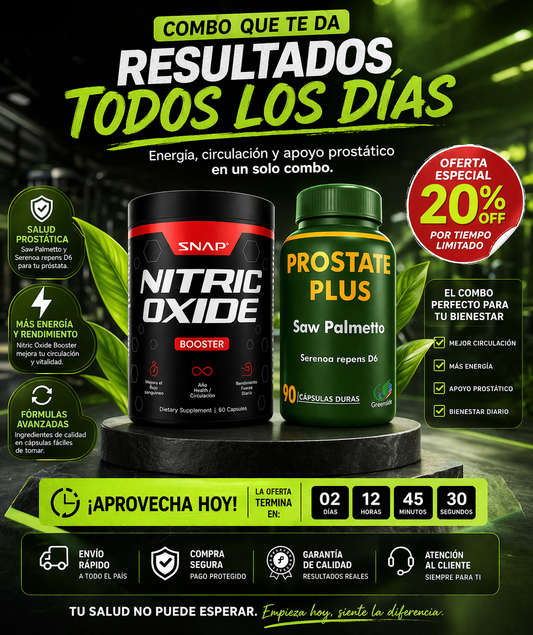 Combo Nitric Oxide y Postate Plus